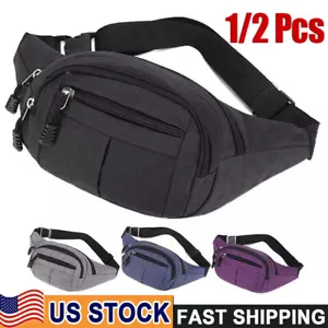 Men Women Fanny Pack Belt waist Bag Cross body Sling Shoulder Travel Sport Pouch - Picture 1 of 16