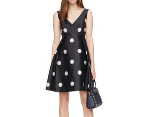 Abito scollo a V Kate Spade Spotlight $448 nuovo con etichette taglia 4 - Foto 1 di 10