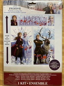 Disney FROZEN 2 II Scene Setter BIRTHDAY party wall poster backdrop Anna Elsa + - Picture 1 of 6