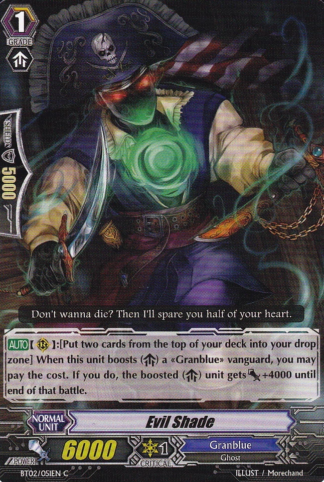 1 x Evil Shade - BT02/051EN - C Near Mint / Mint, English - Image 1 of 1