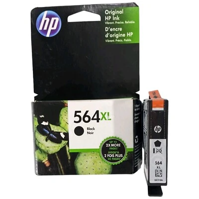 GENUINE NEW HP 564XL (CN684WN) Black Ink Cartridge 2 Pack 3520 4620 b8550 c6350 - Image 1 of 4