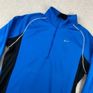 Nike Therma Fit 1/4 Zip Large Herren Blau Langarm Pullover Golf Fleece Aktiv - Bild 1 von 9