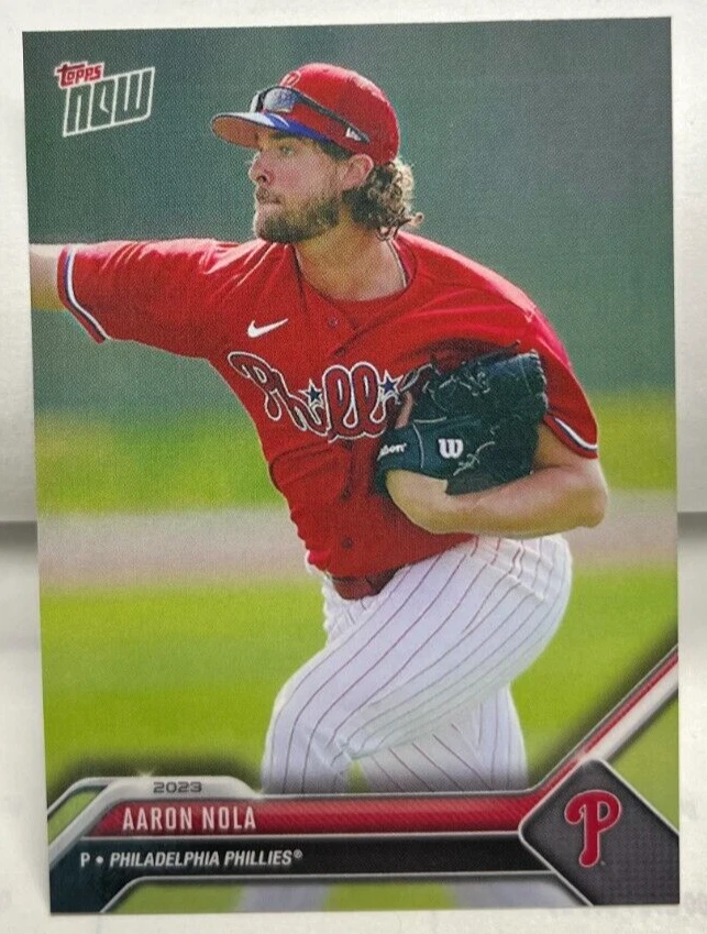 Aaron Nola 2023 Topps Now Road To Opening Day #OD-183 - PHILLIES - SP /644 - Image 1 of 2