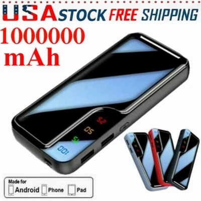 Power Bank 1000000mAh 2 USB Backup External Battery Charger Pack for Cell Phone - Image 1 of 4