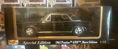 Maisto 1965 Pontiac GTO Hurst Special Edition 1:18 Black Diecast Car - Image 1 of 2