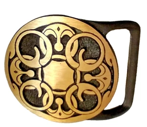 Tech Ether Guild "Baldric" Brass Belt Buckle 1975... New Old Stock Vintage - Picture 1 of 5