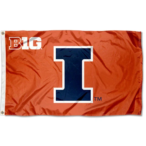 University of Illinois Fighting Illini Flag U of I Large 3x5 Cover
