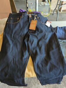 Never worn mecca jeans raw dark blue size 38x32