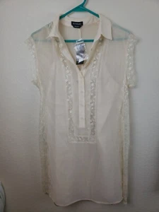 NUEVO CON ETIQUETAS Bebe Vestido Camisa Borde de Encaje Exquisito Pestañas-Encaje Paneles Laterales Desprendidos - Imagen 1 de 11