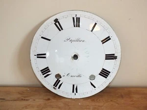 + Altes Pendelzifferblatt oder emaillierte Uhr Papillion in Ourville (aus Caux) + - Bild 1 von 8