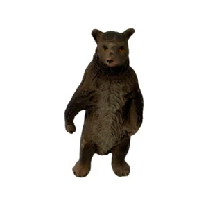 VINTAGE 19070er HANDMADE IN AFRICA TONBÄR HANDBEMALTE FIGUR 4,25 ZOLL - Bild 1 von 7