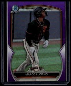 Bowman Chrome Marco Luciano Chrome Prospects Purple Refractor #/250 2023 - Imagen 1 de 2
