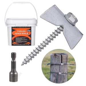 50 PCS Fence Nails,Steel Wire Fencing Staples for Softwoods,Reuse Fence Stapl... - Picture 1 of 1