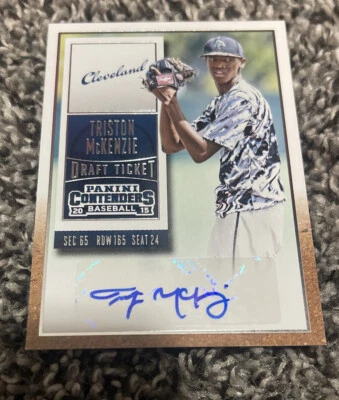 Triston McKenzie 2015 Panini Contenders Draft Ticket Autograph Auto Guardians - Image 1 of 2