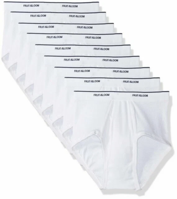 Fruit of the Loom SV9P760 Men's Large Underwear, White - 9 Pack