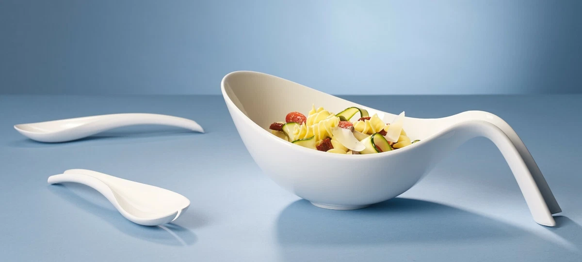 Villeroy & Boch Flow Porzellanschüssel – Rund, 21 Cm, Premium Qualität Made In Germany | Spülmaschinenfest & Mikrowellengeeignet