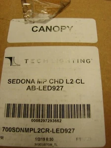 Tech Lighting Sedona Chand Rect. Canopy 2P AB-LED927 Canopy ONLY 700SDNMPL2CR - Picture 1 of 4