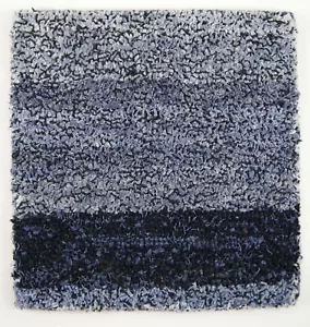 Eco Friend kleine Fläche oder Tischmatte recycelte blaue Wolle, Denim SURYA 18x 18"" Indien - Bild 1 von 8