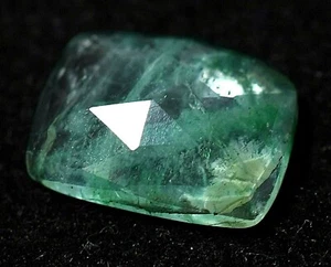6.85 Ct Natural Green Emerald Colombian GGL Certified Cushion Cut Treated Gem  - Picture 1 of 3