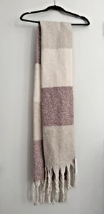 NEW with Tags Gentle Fawn Cozy Scarf Striped in White, Beige, and Pink- Comfy! - Picture 1 of 3