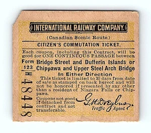 1913 International Railway Co. Biglietto Commutazione Canadese Scenic Route Dufferin - Foto 1 di 2