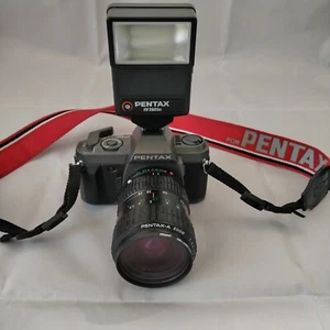 Pentax P30T 35mm SLR Camera With Lens, Flash & Strap - Picture 1 of 9