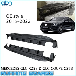 OE STYLE STEPS RUNNING BOARDS BLACK FOR MERCEDES GLC X253 & GLC COUPE C253 15-22 - Picture 1 of 8