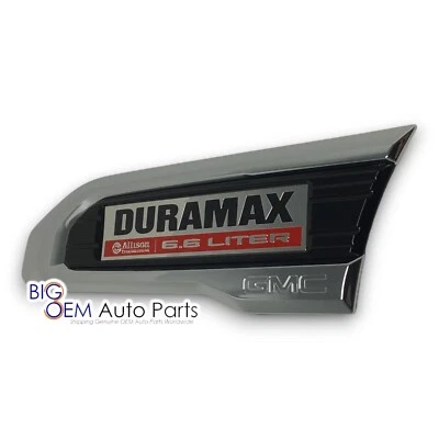 2020 - 2023 GMC Sierra 2500 3500 Duramax 6.6L Driver Side Fender Vent Emblem OEM - Image 1 of 4