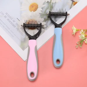 BROSSE DÉMÉLANTE POUR CHIENS À POILS LONG TOILETTAGE SUPPRESSION DES POILS MORTS - Bild 1 von 7
