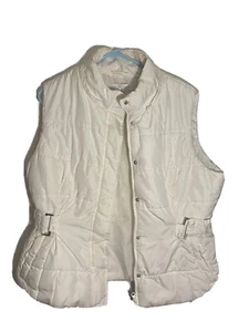 New York & Company Size XL White Puffer Vest RN 23243 Good Condition Pre Owned - Picture 1 of 9