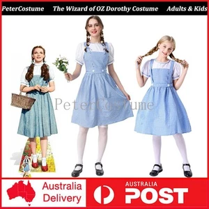 Adults Kids The Wizard of OZ Dorothy Costume Fancy Dress Cosplay Party Book Week - Picture 1 of 29