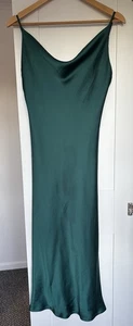 Urban Touch Emerald Green Satin Slip Dress Women’s Size 12 - Picture 1 of 5