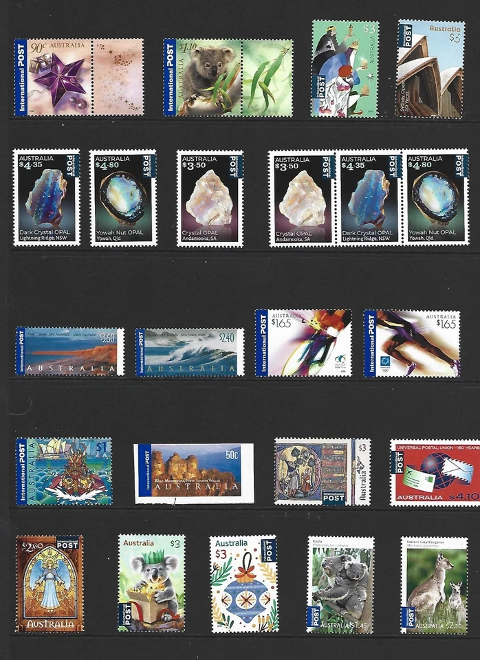 Selection 23 Australian International Post Stamps Mint - Image 1 of 1