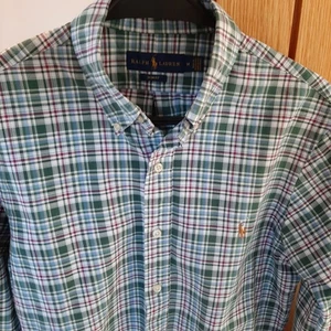 Ralph Lauren Mens green Check Button Down Shirt Size Medium Brand New Slim fit - Picture 1 of 6