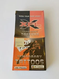 XFL Temporary Tattoos Box Of 36 Packs New Sealed - Picture 1 of 2