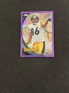 2010 Topps Chrome Retail Purple Refractor /555 Hines Ward #C55 Steelers - Picture 1 of 2