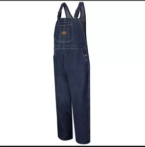 Red Kap Men's Denim Bib Overall 56x32 - Picture 1 of 1