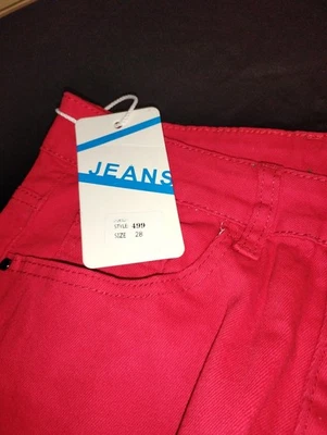 Мужские джинсы никогда не носили, красный один размер 28 розовый Jean пара размер 30 $50all или $20pr - Изображение 1 из 4