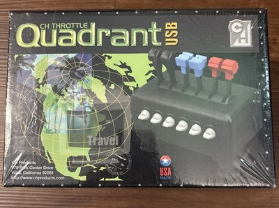 CH Products Throttle Quadrant USB For Flight Simulator-Great Find!!NEW!✈️🛩️ - Image 1 of 4