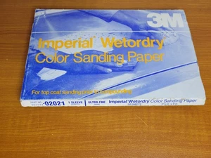 45ct 3M WetorDry 5.5" x 9" Sandpaper Sheets 02021 Grit 1000 Auto Body Sanding - Picture 1 of 4