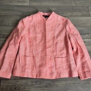 Chaqueta de lino Lands End para mujer talla 8 blazer rosa Reino Unido - Imagen 1 de 12