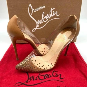Christian Louboutin Pumps 36,5 Strass braun Lack Made in Italy - Bild 1 von 24