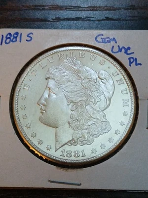 1881 S Morgan Silver Dollar PL Very Clean Bright White   - Image 1 of 4