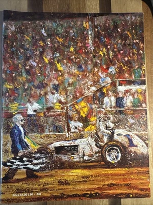 Programa de carreras automáticas de la USAC 1973, Hoosier Hundred, cubierta de pintura de Jimmy Bryan Foto 1 de 4