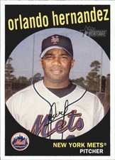 2008 Topps Heritage New York Mets Baseball Card #113 Orlando Hernandez
