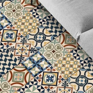 10pcs Vintage Moroccan Self-adhesive Bath Kitchen Wall Floor Stair Tile Sticker - Picture 1 of 16