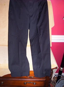 NUEVO LAUREN Ralph Lauren 36 34 Pantalones Plisados Puños Negros Para Hombre Nuevo Sin Etiquetas - Imagen 1 de 2