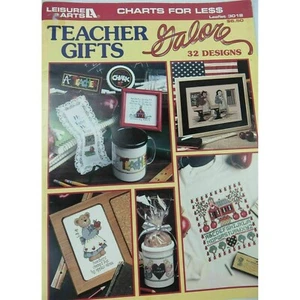 Cross Stitch Leisure Arts Teachers Gifts Galore Pattern 32 Designs 3018 VTG 1998 - Picture 1 of 9