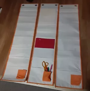 Hängende Akten Halter 8 Taschen Büro Wandhalterung Aufbewahrung Organizer Leinwand 3er Set - Bild 1 von 3