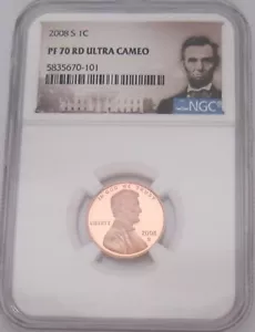 2008-S Lincoln Memorial Cent NGC PF70 RED ULTRA CAMEO - Perfect GEM GRADED PROOF - Picture 1 of 7